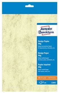 Avery Zweckform univerzalni papir 32085, 90 g, 50 listov, marmoriran, beige (32085)