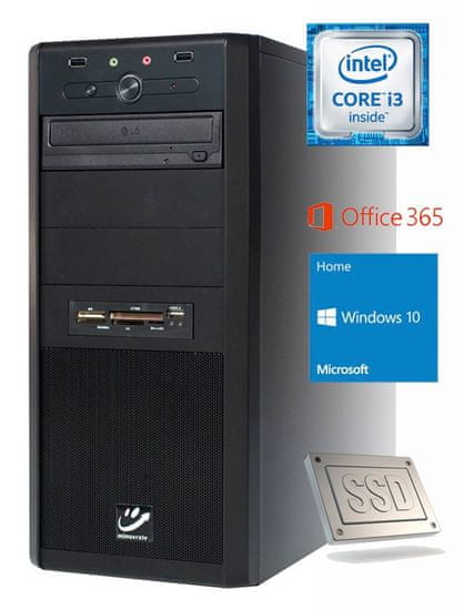 mimovrste=) namizni računalnik Power-3 i3-6100/8GB/256GB/HD530/Win10 + Office 365