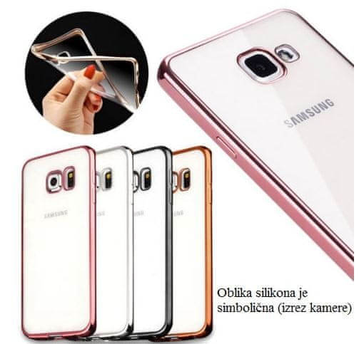 Silikonski ovitek z okvirjem za Samsung Galaxy A3 2017, roza