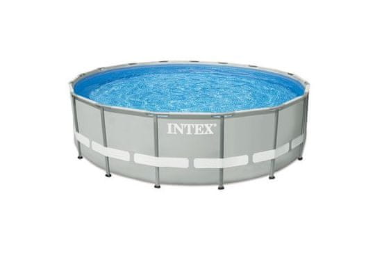 Intex bazen Ultra Frame Set 488 x 122 cm, s kartušno črpalko, lestev, podloga, prevleka (28322NP)