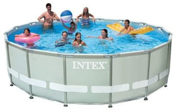 Intex bazen Ultra Frame Set 549 x 132 cm, s peščeno črpalko, lestev, podloga, prevleka (28336NP)