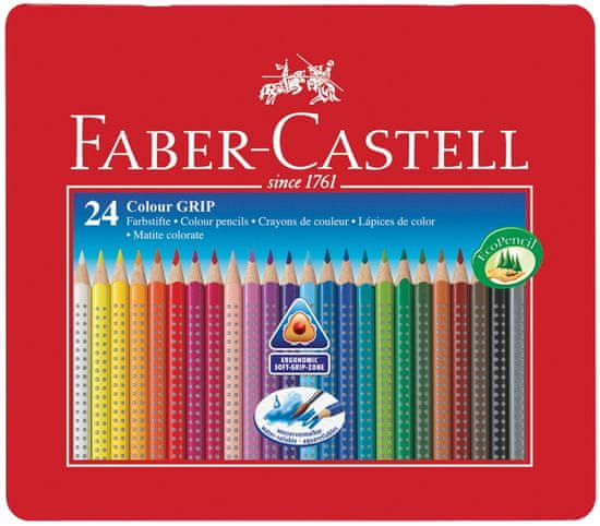 Faber Castell GRIP barvice Grip 24/1, kovinska embalaža