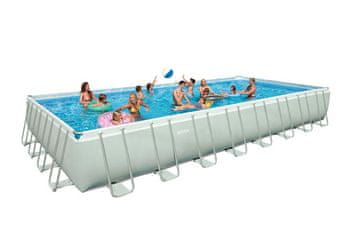 Intex bazen Ultra Frame Set 975 x 488 x 132 cm, s peščeno črpalko, lestev, podloga, prevleka (28376NP)