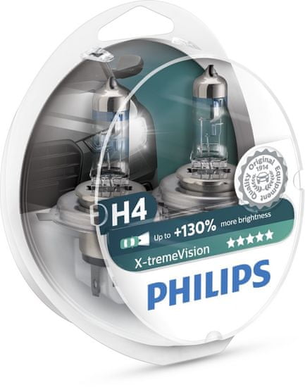 Philips par žarnic H4 X-treme Vision + 130%