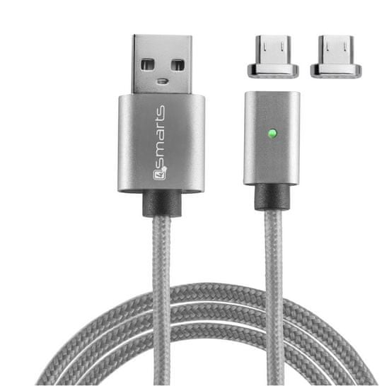 4smarts GravityCord magnetni Micro-USB kabel, 2 konektorja