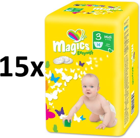 Magics plenice Easysoft 3 Midi (4-9 kg) Multipack 210 kosov (15x14 ks)