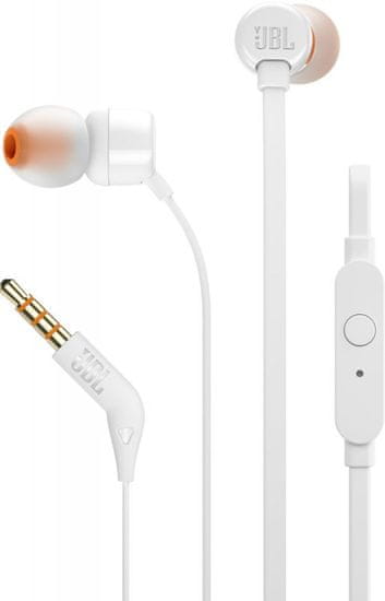 JBL slušalke T110, bela - Odprta embalaža