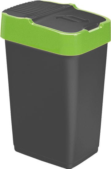 Heidrun koš za smeti, 60 l, črn/zelen - Odprta embalaža