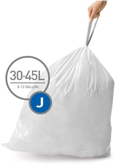 Simplehuman vreče za smeti 30-45 l, tipa J, 5 x 20 kosov