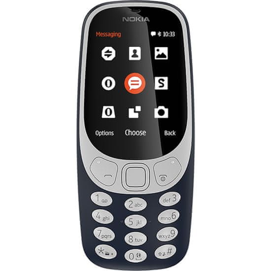 Nokia GSM telefon 3310 Dual Sim, moder - odprta embalaža