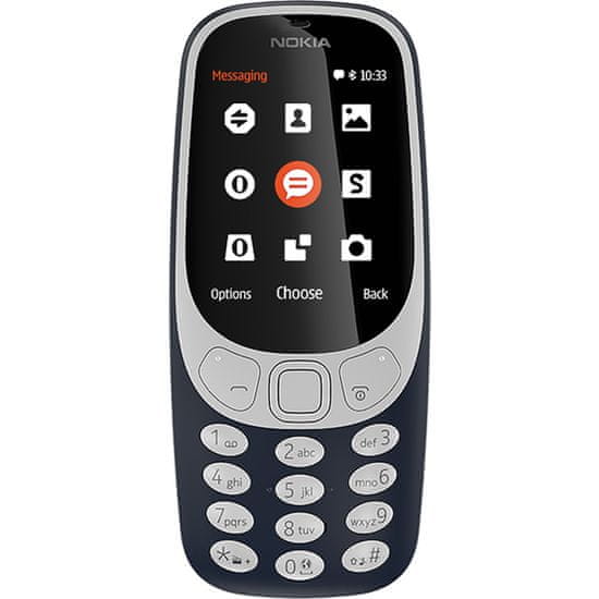 Nokia GSM telefon 3310 Dual Sim, moder - Odprta embalaža