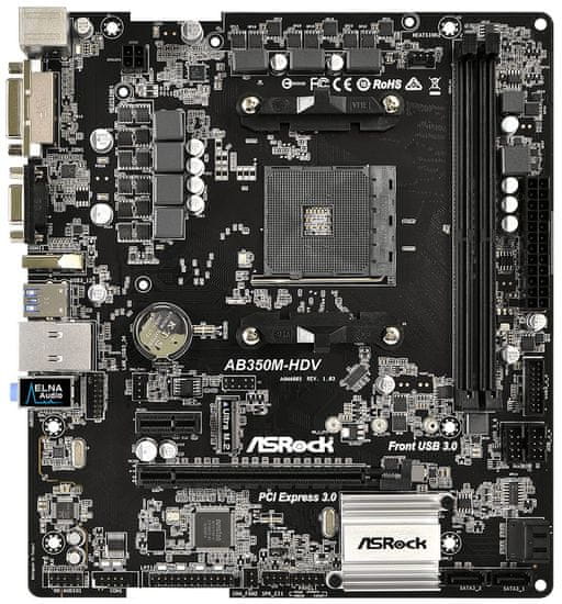 ASRock ASRock AB350M-HDV, DDR4, SATA3, USB3, HDMI, AM4 mATX