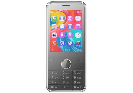 eStar GSM telefon A28 Dual Sim, srebrn