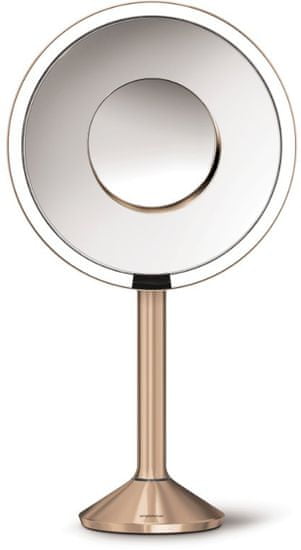 Simplehuman Senzorično kozmetično ogledalo s PRO Tru-lux LED osvetlitvijo, 5/10x, rosegold
