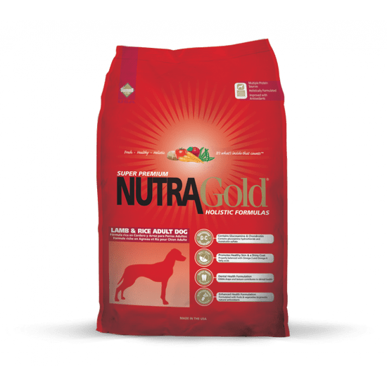 Nutra Gold hrana za odrasle pse, jagnjetin in riž, 15kg
