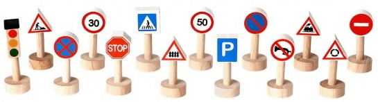 Plan Toys Set prometnih znakov in luči