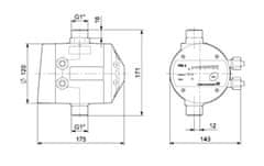 Grundfos pretočno/tlačno stikalo PM 2