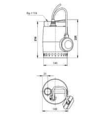 Grundfos potopna črpalka za drenažno vodo Unilift KP 250 A 1 (012H1800)
