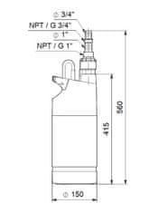 Grundfos vodnjaška potopna črpalka SB 3-45 A (96468354)