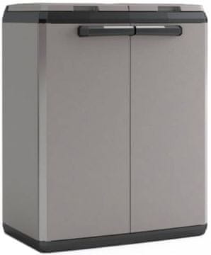 Kis ločevalni koš za smeti Basic, za dve vreči, 2 x 110 l