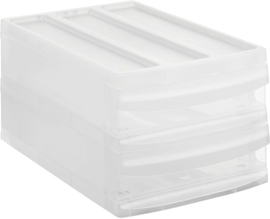 Rotho škatla za shranjevanje Systemix Duo, M, bela - Odprta embalaža
