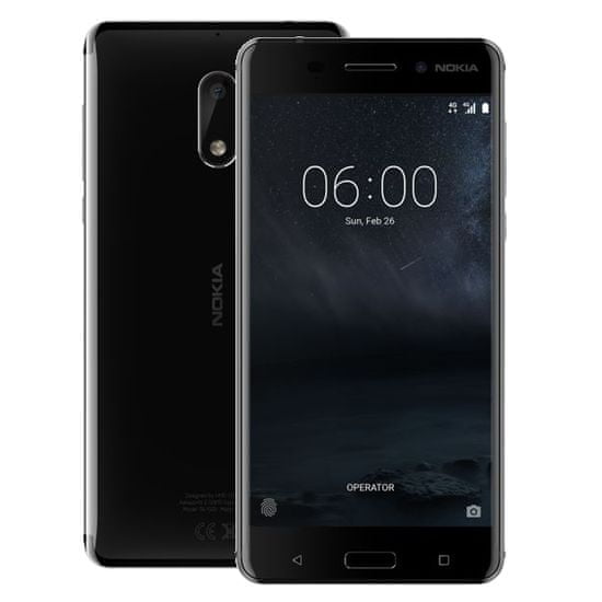 Nokia GSM telefon 6 Dual Sim, črn