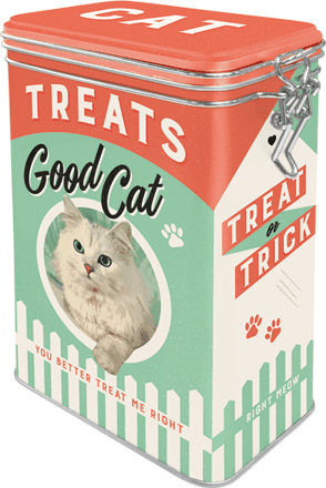 Postershop pločevinasta posoda za zapiralom Good Cat Treats