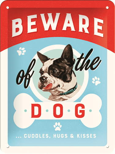 Postershop pločevinasta tabla Beware of the Dog