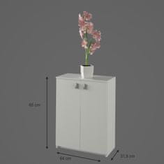 KONDELA Dvovratna komoda Natali Tip 4 - bela