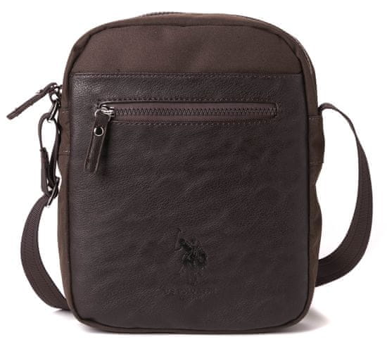 U.S. Polo Assn. moška torbica temno rjava