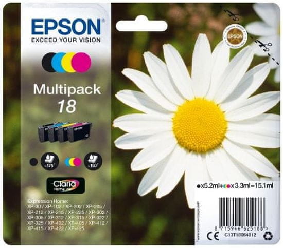 Epson komplet kartuš 18, multipack (C13T18064012)