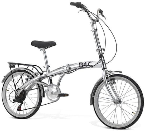 B4C zložljivo kolo Car Bike ALU Hi-Tension, 6 prestav, srebrn