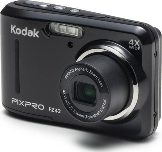 Kodak digitalni fotoaparat FZ43, črn