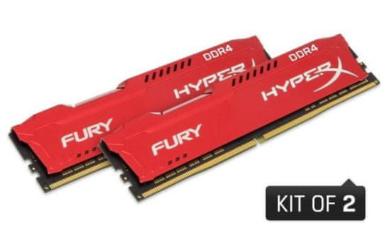 Kingston pomnilnik DDR4 HyperX FURY Red 16 GB(2x8GB)/2133MHz, CL14, DIMM, 1Rx8, kit 2x8GB (HX421C14FR2K2/16)