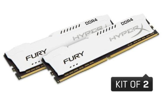 Kingston pomnilnik DDR4 HyperX FURY White 16 GB(2x8GB)/2133MHz, CL14, DIMM, 1Rx8, kit 2x8GB (HX421C14FW2K2/16)