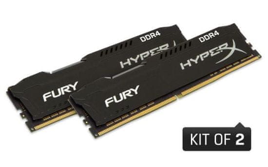 Kingston pomnilnik DDR4 DIMM HyperX FURY Black 16 GB(2x8 GB)/2666MHz, CL16, 1Rx8 (HX426C16FB2K2/16)