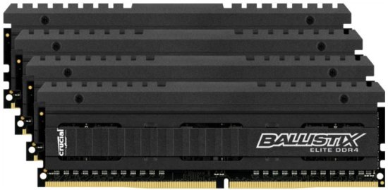 Crucial pomnilnik Ballistix Elite 64GB KIT (4x16GB) DDR4 3200 CL15 1.35V DIMM