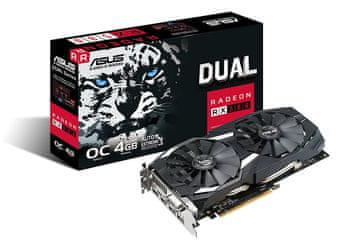 ASUS grafična kartica Radeon RX 580 OC DUAL, 4GB GDDR5, PCI-E 3.0 (DUAL-RX580-O4G)