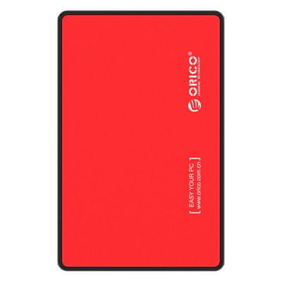 Orico  zunanje ohišje za HDD/SSD 6,35 cm (2,5") USB 3.0, UASP, SATA3, rdeča,