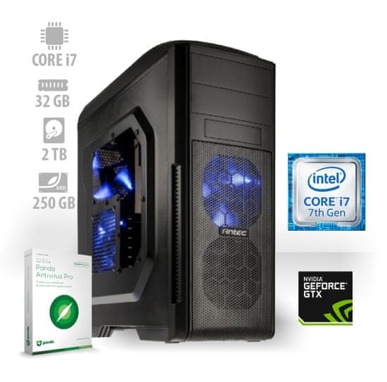 mimovrste=) namizni računalnik TOP Gaming PF7G i7-7700K/32GB/SSD250GB+2TB/GTX1080Ti + Panda Antivirus Pro
