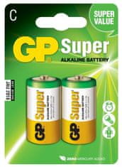 GP SUPER alkalne baterije, C, LR14, 2 kosa