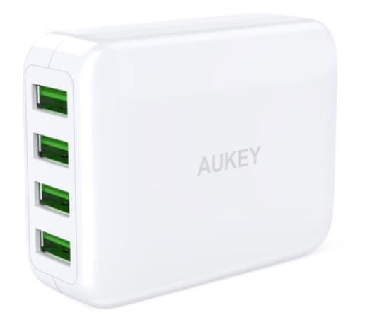 Aukey potovalni polnilnik 4 x USB port (US, EU, UK, AUS)