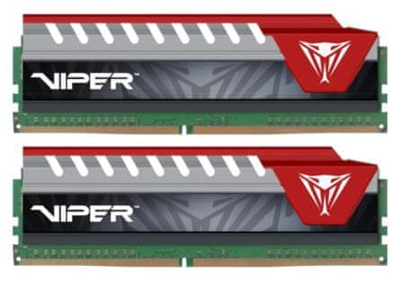 Patriot pomnilnik (RAM) 8GB (2x 4GB) DDR4, 2400, 1.2V, CL15, DIMM, Viper Elite Red, kit (PVE48G240C5KRD)