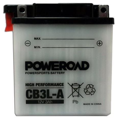 Poweroad akumulator za motor CB3L-A (standardni, 12V 3Ah, 98 x 56 x 111)