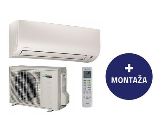 Daikin stenska klimatska naprava Bluevolution Comfort FTXP25K3 / RXP25K3, z montažo