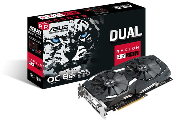 ASUS Dual Radeon RX 580 OC grafična kartica, 8GB GDDR5 (90YV0AQ1-M0NA00) komponentko rx 580 8gb grafična kartica budget