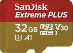 SanDisk Extreme Plus microSDHC spominska kartica, 32 GB