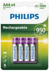 Philips polnilne baterije Ni-mH Blister AAA, 4 kosi