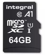 Integral spominska kartica microSDXC 64GB A1 App Performance UHS-I
