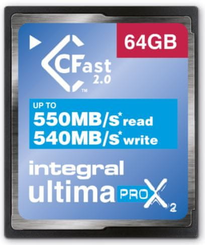 Integral spominska kartica UltimaPro 64GB X2 CFast 2.0